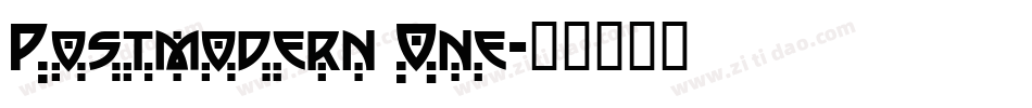Postmodern One字体转换